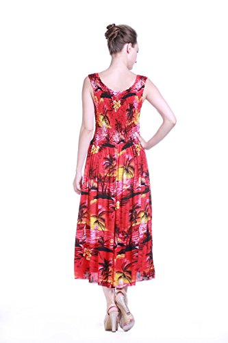 Image of Hawaii Hangover Family Matching Hawaiian Clothes, Sunset Red | Family matching Hawaiian outfits, Sunset Red, lightweight rayon, machine washable, tropical floral print, luaus, cruises