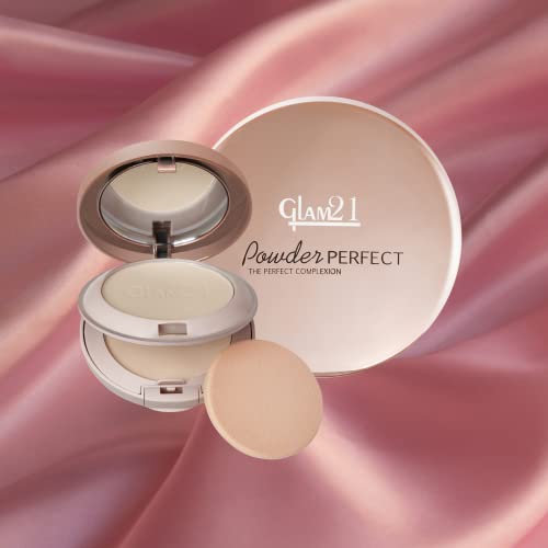 Image of Glam21 Powder Perfect Complexion 2-in-1 Compact 24gm with Oil Control formula | Sweatproof | Flowy Matte Finish | Warm Beige-01