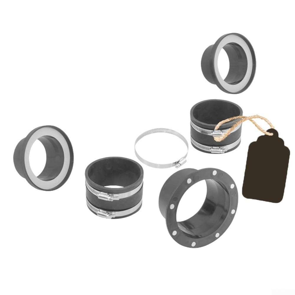 Recolección magnética de polvo de 4 pulgadas, kit de conector de manguera, con absorción de golpes de goma EPDM, para sistemas de vacío de carpintería, acopladores flexibles de conexión rápida (6