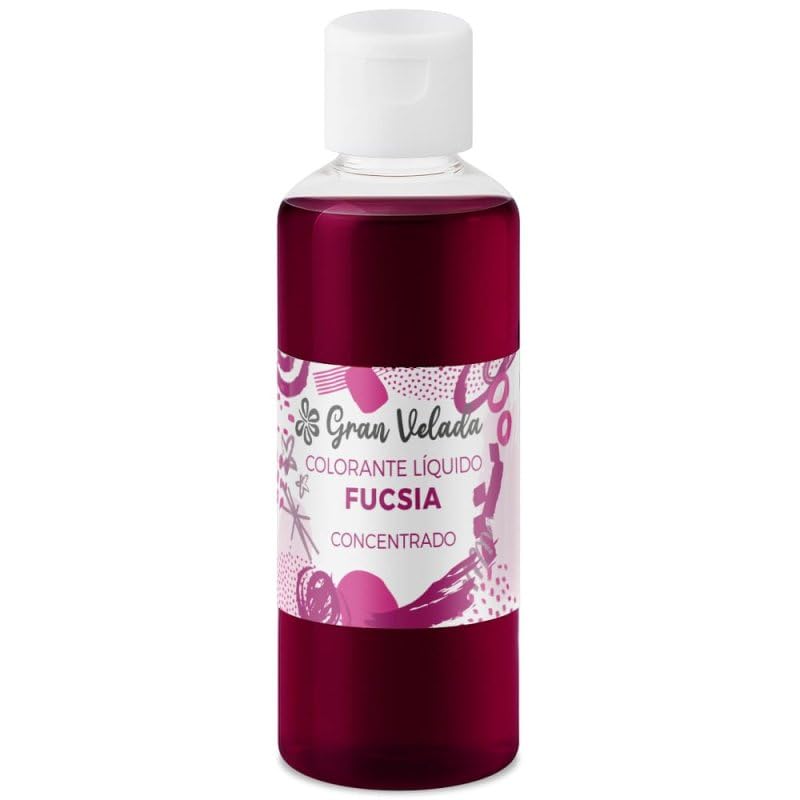 Colorante Concentrado Fucsia 100 ml | Pigmento Orgánico para Cosméticos y DIY. Hidrosoluble, Fácil de Usar en cremas, champús, bombas de baño y más.