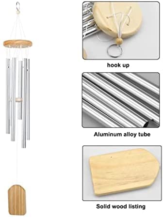 Windspiele für den Außenbereich, Aluminiumrohre, Windspiele, Garten-Windspiele mit natürlichem, entspannendem, beruhigendem Klang