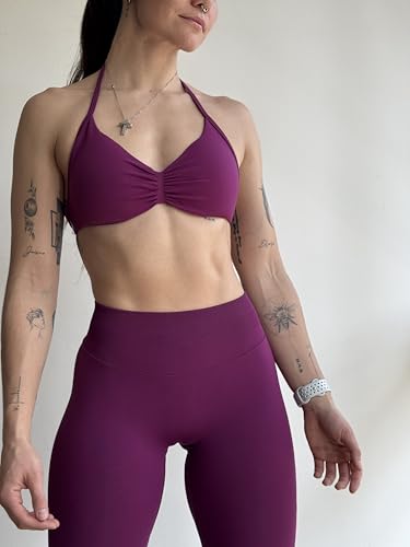 Image of AUROLA Influence Workout Leggings for Women, Seamless Compression Tummy Control Leggings Mid Rise Yoga Pants