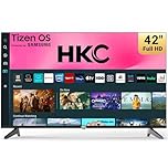 HKC 42 inch FHD Smart TV, Tizen OS 1080P Television with Netflix Disney+ Gaming Hub Dolby Audio, Screen for Bedroom Living Room, Made in the UK