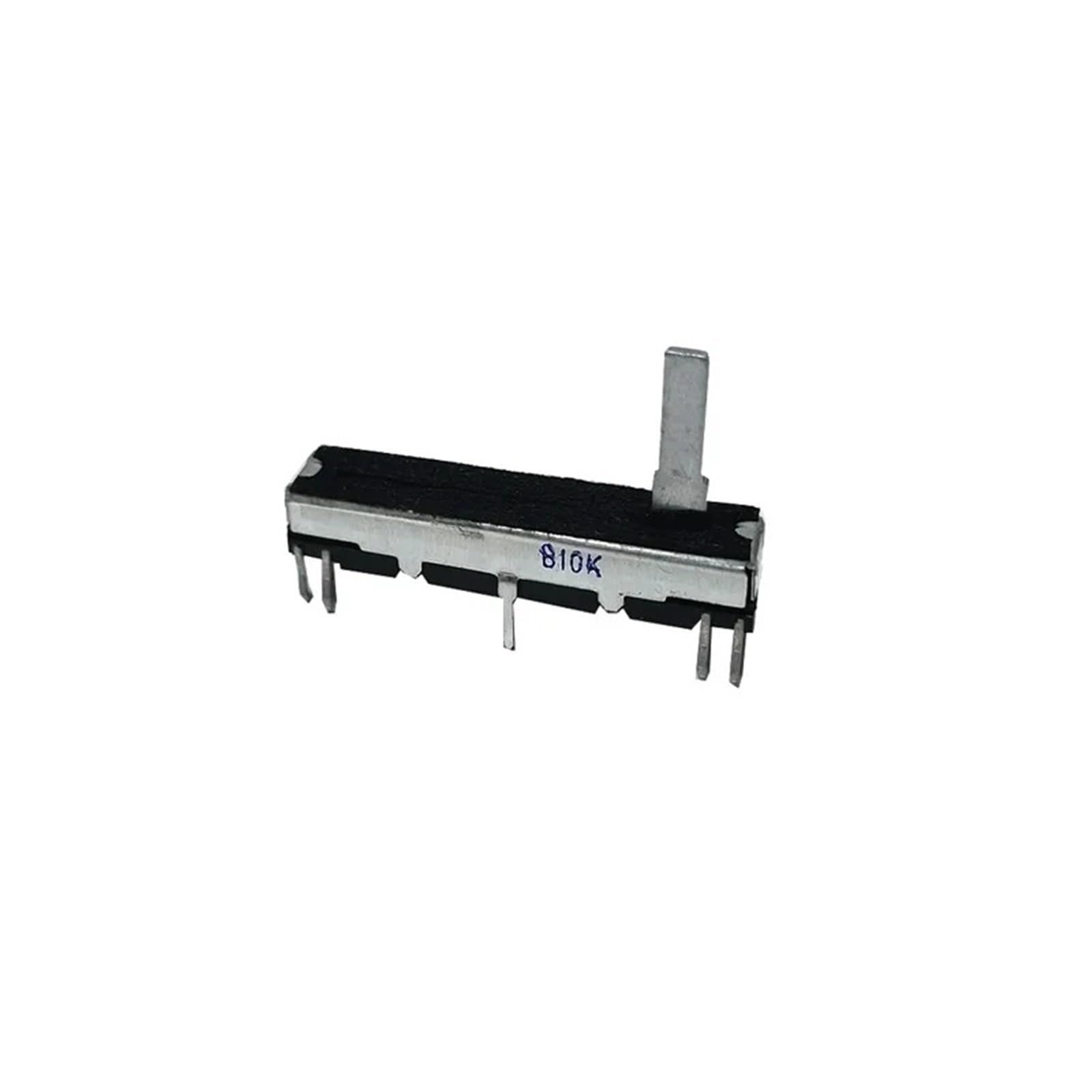 Potenciómetro deslizante de 5 piezas con recorrido de 30 mm, canal estéreo de 45 mm, longitud del eje B10K B50K, 15 mm.(50K Ohm)