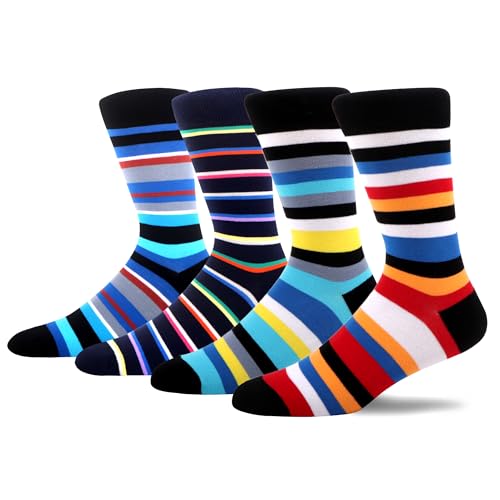 MAKABO Men's Bamboo Socks 9-12, 4 Pairs
