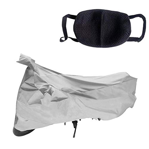 Image of Kandid Silver Dust and Water Resistant Double Mirror Pocket Bike Cover for Bajaj Pulsar 150 DTS-I