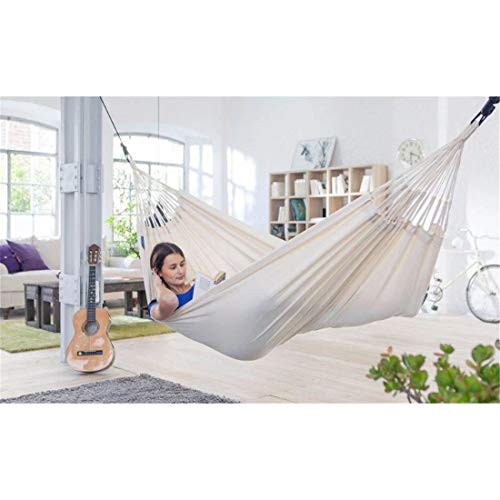 White Hammock 2 Person Double Deluxe Hammock Swing Net Chair Indoor Hanging Chair Hammock Swings