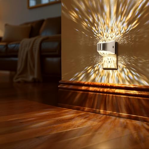 Image of Briignite Night Light Plug into Wall, Color Changing Night Light for Kids, 3CCT Diamond Design Nightlight Projector, Dusk to Dawn Sensor for Nursery Bathroom Bedroom Gaming Room Decor Gift