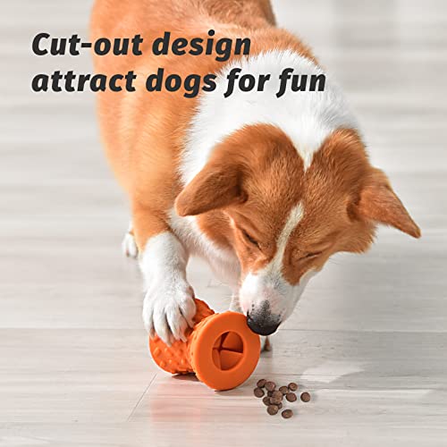 Interactive Treat Dispensing Puppy Toys - Dog Bones For Aggressive Chewers Super Dog Toys Tough Chew For Dogs Toy Bone, Natural Rubber Leaked Dumbbells #TOP1