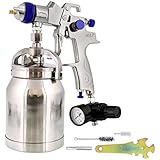 TCP Global Brand HVLP Spray Gun with Cup & 1.8mm Needle & Nozzle Professional Series for Auto Paint, Primer & Topcoat Lacquer Applications One Year Warranty