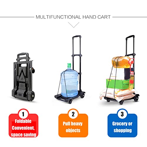Carretilla plegable de 4 ruedas con capacidad 40 kg miniatura 7