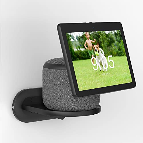 PlusAcc Wall Mount for Studio & Show 10 & Homepod - Holder Stand for Speaker with Cable Management (Black)