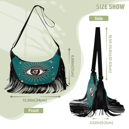 Women's PU Leather Chain Cross Body Bag, Shoulder Handbag Purse with Tassel for Ladies3