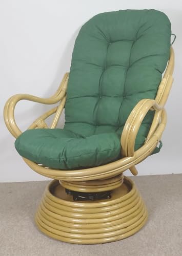 Rattan Drehsessel, Drehwippsessel Linda Fb. Honig inkl. hochwertigen...