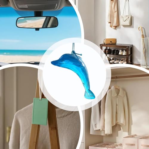 Désodorisant auto breloque dauphin à diffusion prolongée pour une fraîcheur habitacle continue - 4