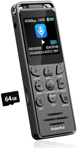 80GB Grabadora de Voz Profesional D...