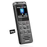 80GB Registratore Vocale Professionale, Volorful 70 Ore Registratore Audio con 1,44" Schermo Colori, Attivazione Vocale, Lettore MP3, USB-C Registratori Vocali Digitale Portatile per Lezioni Riunioni