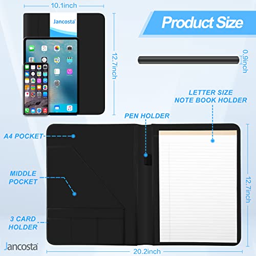 Porte-documents bloc-notes format lettre noir porte-documents professionnel de bureau