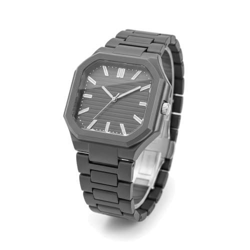 Image of Shocknshop Minimalist Creative Square Analog Casual Plastic Chain Strap Wrist Watch for Men Boys -WCH382