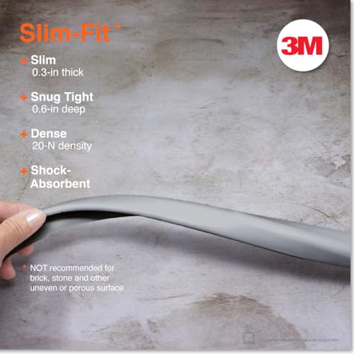 Image of Roving Cove Slimfit Edge Protector for Baby Proofing (9ft Small Edges Only), Soft Rubber Foam Furniture Safety Bumper Guard, Desk Cushion, 3M Adhesive, Stone Grey