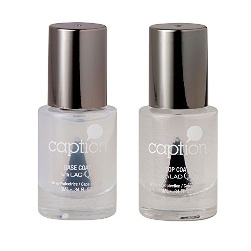 Bundle of Two Items: Caption Nail Polish Base Coat & Gloss Top Coat Set .34 oz each