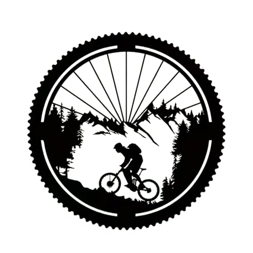 MVTDONT Metal cycling wall silhouette art - Round Metal