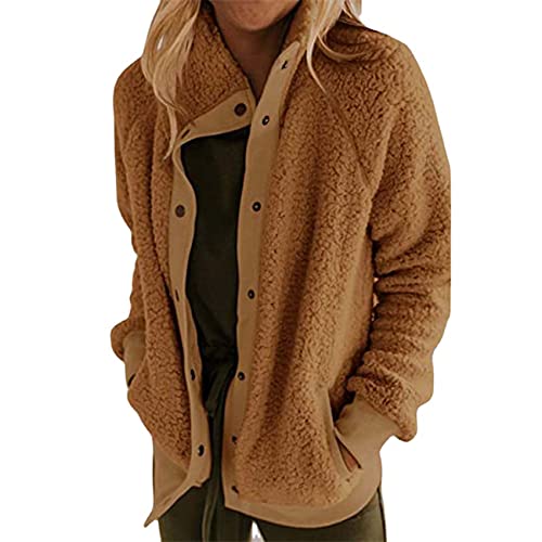 Veste DéContractéE à La Mode pour Femmes Cardigan à Manches Longues pour Femmes Automne Et Hiver Couleur Unie Manteau Ample
