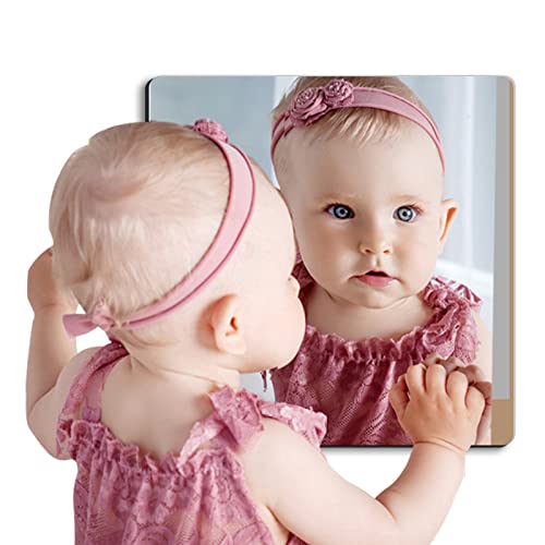 Cyhqo Unbreakable Child Safety Mirror Cheap,Wall Mounted Mirror,Extra Thick 0.125",1Pcs 8"X8",Made Of Shatterproof Plexiglass Acrylic,Toddler Safe Wall，Classroom Mirror,Suitable For Baby And Kids #TOP9