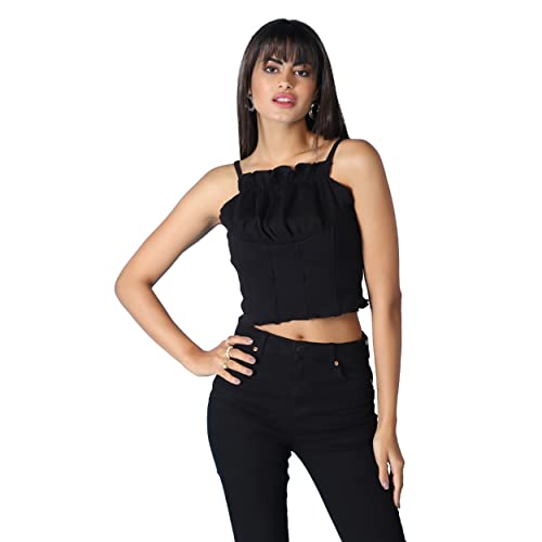 Image of GRECIILOOKS Women's Fashion Tops - Crop Tops, Loose Fit Oversized Shirts & Stylish Korean Tank Tops for Summer Wear