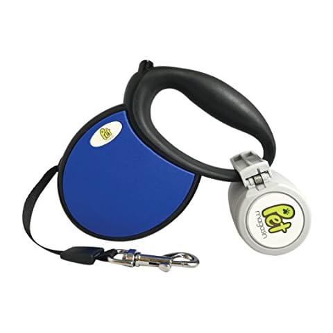 PET MAGASIN Retractable Dog Lead, Tangle Free Leash for Pets Up To 18KG / 4 Meters Extension, Dark Blue Cover