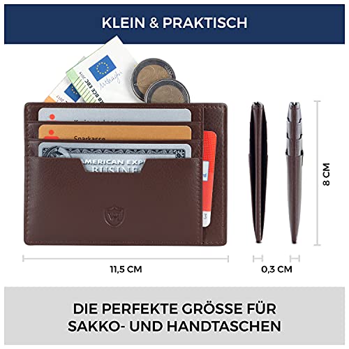 RFID-Blocker Kartenetui aus Nappa-Leder von Heesen