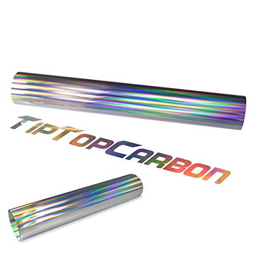Rapid Teck® (7€/m² Clear Back Plottfolie Oilslick Hologramm Silber Glitter Effekt Folie Plotterfolie | Meterware mit 50 cm Breite