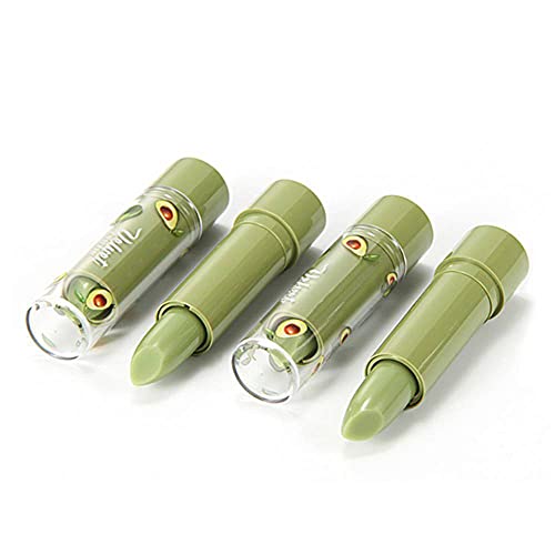 Skynest 2 Pack Avocado Lipstick, Long Lasting Nutritious Lip Balm Lips Moisturizer Magic Temperature Color Change Lip Gloss (Green)… #TOP3