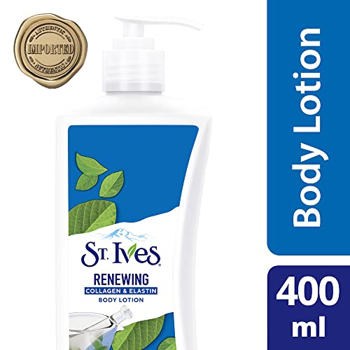 Image of St.Ives Renewing Collagen & Elastin Body Lotion (400ml) & Renewing Soft Cream (45g), 100% Natural Extracts, Skincare Combo Pack for Gifting Women, Skin Rejuvenating Face Cream & Body Lotion (Set of 2)