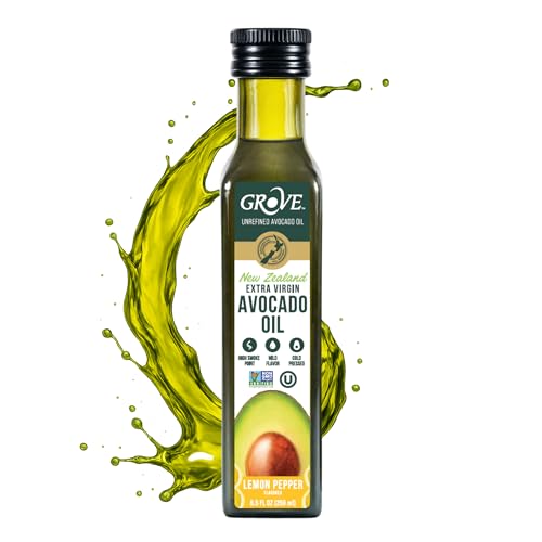 Image of Grove Lemon Pepper Extra Virgin Avocado Oil, Cold Pressed, High Heat, 8.4oz
