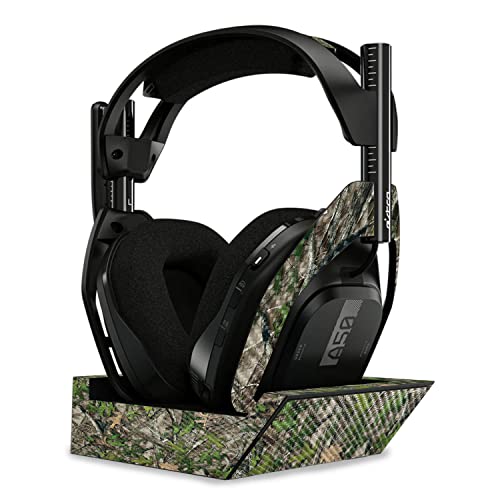 Image of MightySkins Carbon Fiber Skin Compatible with Astro A50 Wireless Headphones + Base Station (Gen 4) - HTC Green | Protective, Durable Textured Carbon Fiber Finish | Easy to Apply | Made in The USA