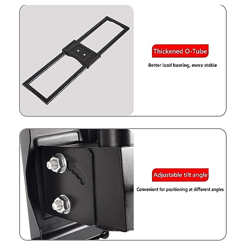 Support TV plafond réglable de 45 à 80 pouces avec mât télescopique en acier