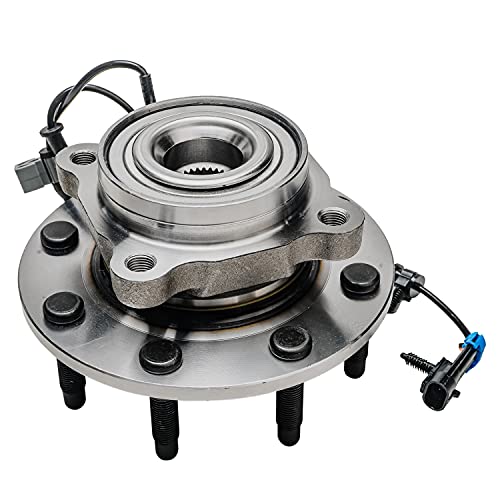 Image of Detroit Axle - 2 Front Wheel Bearing Hubs for 2007-2010 Chevrolet Silverado | 2500 HD Silverado 3500 HD GMC Sierra 2500 HD Sierra 3500 HD, Suburban Yukon XL 2500 Hummer H2, Wheel Bearing Hubs