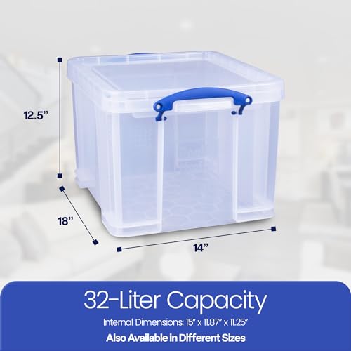 Image of Really Useful Box 32 Liter Storage Container, 3 Pack