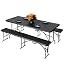 Folding Table & Bench | Black