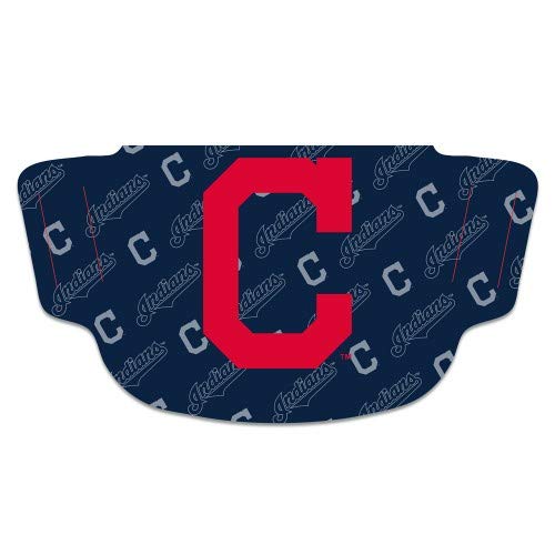 Wincraft MLB Cleveland Indians Unisex Fan Gear Face Mask, Team Colors, One Size
