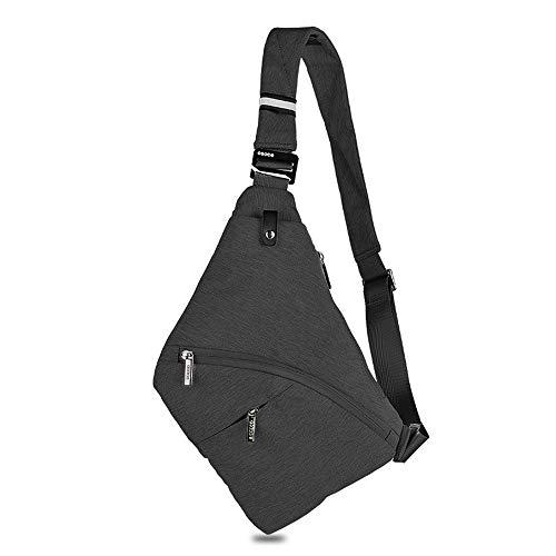 Sac bandoulière homme anti-vol avec poche de sécurité poitrine