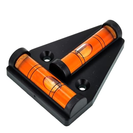 YANNLIHONG T-Shaped Mini Level Platform, Magnetic 4-Function Acrylic Level Ruler, 1.14 x 0.39 Inches, Black with Orange Bubble (black red)