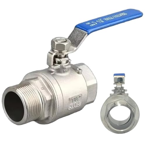 Válvula de paso acero inoxidable 316 rosca hembra macho de 3/4 para tubería 2