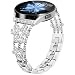 Produktbild Vamyzji 20mm Damen Armband Kompatibel mit Samsung Galaxy Watch 5 & Watch 5 pro, Galaxy Watch 4 Armband 40mm 44mm, Bling Metallband für Samsung Watch 4 Classic 42mm 46mm/Watch 3 41mm/Active 2(Silber)