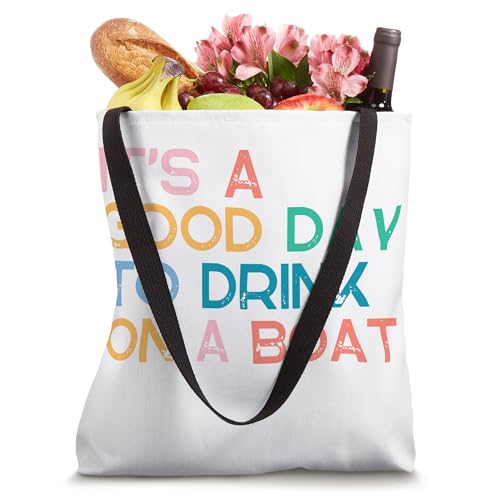 Bolsa Tote Unisex Retro "Good Day To Drink On A Boat" miniatura 4