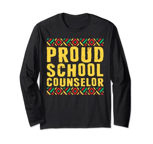 Black History Month Gifts Consigliere scolastico orgoglioso del Black Pride Maglia a Manica