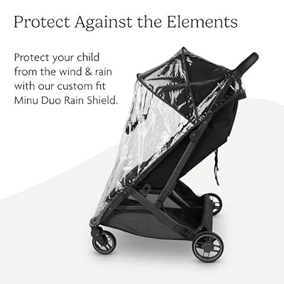 UPPAbaby Minu Duo Rain Shield - Waterproof and Windproof Coverage - Ventilated Design - Quick Attachment - Easy Access to Children