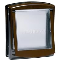 PetSafe Original 2-Way - Haustiertür mit beidseitiger Öffnung - Manuelle Verriegelung, robuster Rahmen, Klein, Braun