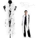 【Occasions appropriées】 : Cette écharpe en plumes est idéale pour les soirées, les boîtes de nuit, les fêtes de fin d'année, les fêtes de Noël, les événements à thème ou les soirées costumées. Elle ajoute une touche d'originalité et d'élégance à votre tenue.